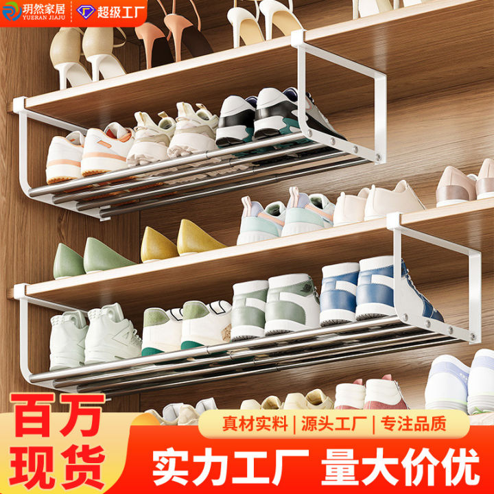 Stainless Steel Telescopic Shoe Rack No Installation Required Layered ...