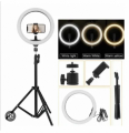 Selfie 10 Inch LED Ring Light with Sturdy 7ft Tripod Stand and Adjustable Phone Holder, Perfect for TikTok, YouTube, and Professional Photography. 