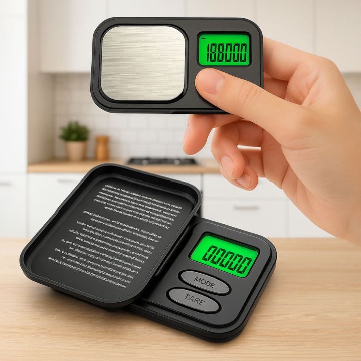 Mini Balnce Scale Mini Weighing Tool Precision Pocket Scale Balance Backlit LCD Mini ...