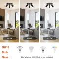 Led GU10 Pendent Lamps 3/4 Head Track Lighting Fixture Surface Mounted LED Spotlight Ceiling Spot Lights for Kitchen Living Room. 