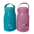Cute Glass Water Bottle with Lid For School, Sports & Outdoor Purpose - 400ml. 