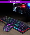 T-WOLF TF200 Gaming RGB Light Keyboard and Mouse Combo ,USB Ergonomic Mouse Spanish Keyboard for Gaming PC, Laptops with a Perfect Gaming Experience. 