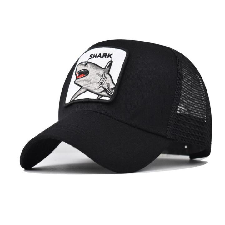 【VisioN Shop】Animal motifs Adult Net cap Cap Hat Unisex Shark shade Spring Autumn Cap Hip Hop Fitted Cap