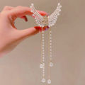Tassel Butterfly Pearl Hair Clip Women Hair Claw Elegant Hairpin Hair Crab Hair Accessory. 