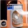 Portable Ice cube Air Conditioner Fan Mini Evaporative Air Cooler with 7 Colors LED Light 1/2/3 H Timer 3 Wind Speeds and 3 Spray Modes. 