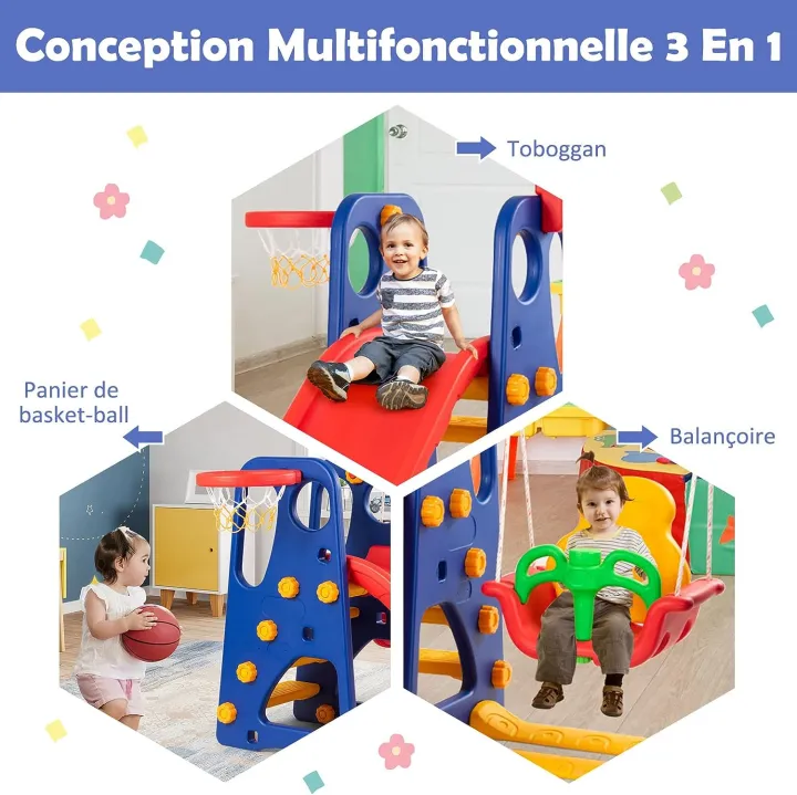 Kids%204%20in%201%20with%20Basketball%20Swing%20Portic%20Climbing%20Slide%20Play%20Area%20for%20Indoor%20and%20Outdoor,%20Suitable%20for%20Children%203-8%20Years%20%7CMUT%20395K%20%20Variety%20of%20fun:%20thanks%20to%20its%204%20in%201%20design,%20our%20slide%20and%20swing%20combination%20allows%20children%20to%20play%20basketball,%20swing,%20cl%20-%20Image%202