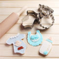 Diy Baby Shower Bottle Bib Shape Biscuit Cookie Chocolate Cutter Fondant Feeding Bottle Cake Mold Pastry Kitchen Tools. 