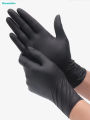 Black Kitchen Disposable Gloves Waterproof Thickened PVC Protective Gloves Kitchen Laboratory Cleaning Gloves. 
