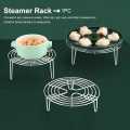 2pcs Stainless Steel Pot Steaming Rack Round Durable Multi-Purpose Steam Tray Cookware Stock Cooking Stand Kitchen Accessories. 