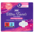 ASDA Ultra Towels Super with wings 12pk (Uk). 