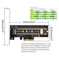 M.2 NVMe SSD to PCIE Adapter M-Key Interface Card for M.2 NVMe SSD to PCIe X16 Hard Drive Disk Adapter Expansion Card. 