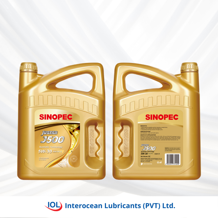 SINOPEC%20JUSTAR%20J500%20SN%205W-30%20Petrol%20Engine%20Oil%20-%20Image%203
