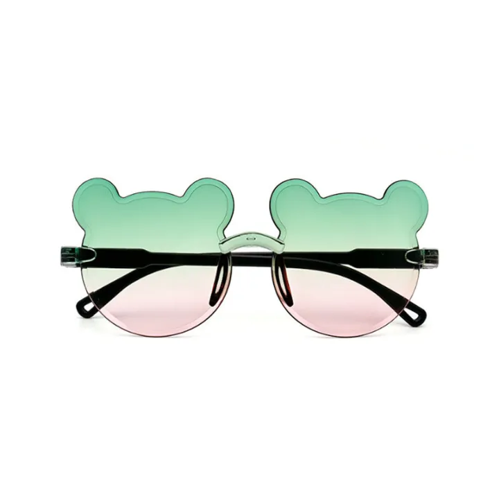 Gradient Frameless Kids Sunglasses Cartoon Partern UV Protection Kids Sunglasses Outdoor Sunscreen Kids Boys Girls Sunglasses 0-8 Y