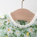 Summer New Baby Girls Dress Lace Lace Small Flying Sleeve Flowers Full Print Small Fresh Sweet Princess Dress Birthday Party Team Dress. 