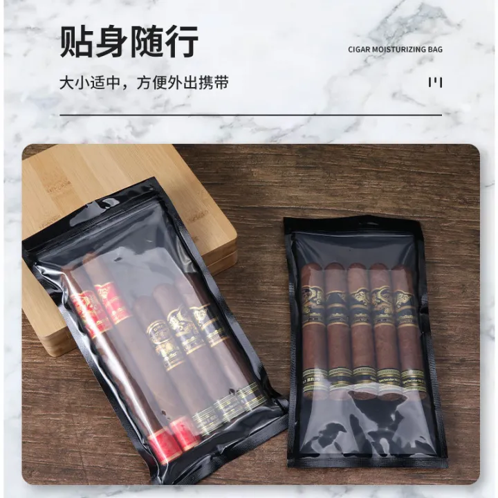 Futeng New Portable Travel Cigar Moisturizing Bags Sealed Cigar Special Cigar Companion Constant Humidity Cigar Smoking Set