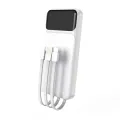 Aspor 10000mAh Power bank 22.5w Output - A315 22.5w fast charge, 3 inputs, 4 outputs, high quality display, 10000mah power bank, 4 in-built cables. 