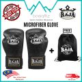 [Genuine] RAJA Microfiber Leather Boxing Gloves Professional Boxing Glove Sarung Tinju Mikrofiber. 