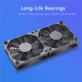 2X 120mm 5V USB Powered PC Router Dual Fans with Speed Controller High Airflow Cooling Fan for Router Modem Receiver. 