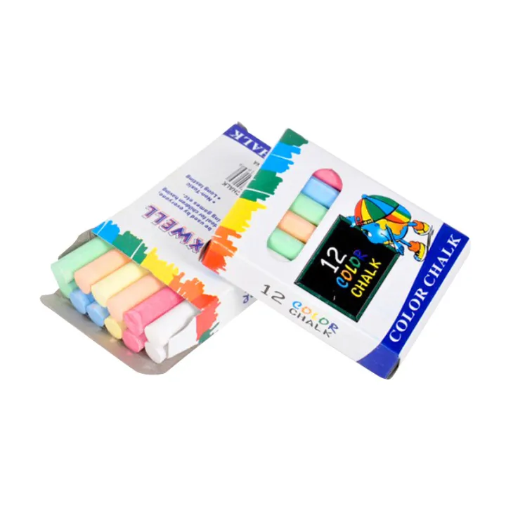 【GlobalVibeStore】12Pcs/Box Teaching Color Healthy Chalk Children's ...