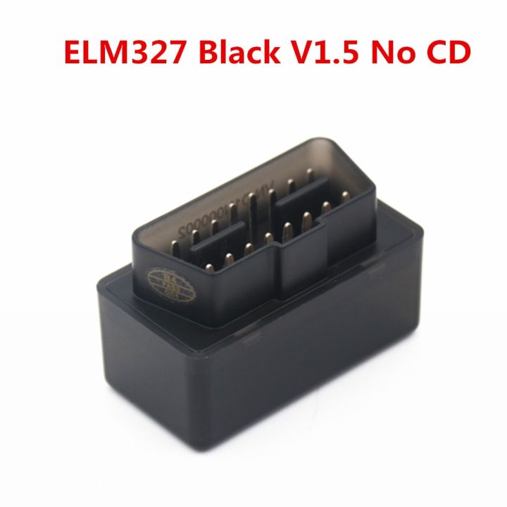 Professional ELM 327  V1.5 HHOBD2  Scanner ELM327 Diagnostic Interface OBDII Code Reader MINI ELM327 for Android/PC - ELM327 Black