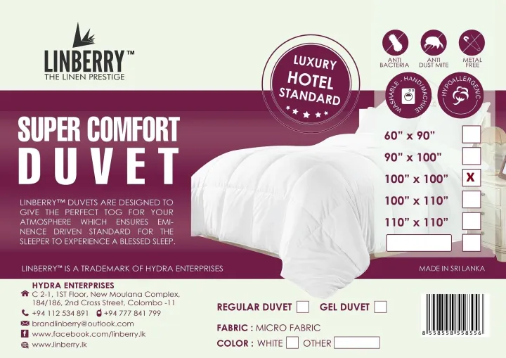 Super-comfy Duvet - 100" x 100"
