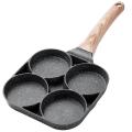4-Hole Omelet Pan for Burger Eggs Ham PanCake Maker Frying Pans Non-Stick No Oil-Smoke Breakfast Grill Wok. 