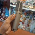 Professional Studio Record Condenser Microphone U87 With Shock Mount, XLR to 3.5mm Audio cable, Mic Foam For Mobile Computer laptop Gaming Podcast Silver Reference Quality Condenser Microphone, Large Diaphragm Recording mic. 