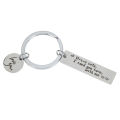 Drive safely I need you here with me engraved keychain charm car key ring. 