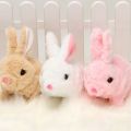 Electric Plush Rabbit Stuffed Bunny Interactive Soft Bunny Toy Mumble Walking Baby Educational Toy. 