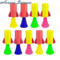 Kids' Outdoor Toys 9 Pack Jumping Spring Rocket Toys Fun Bouncy Ball Launchers for Parties Goodie Bags Mini Toy Party Supplies for Kids Finger Rocket Launcher. 