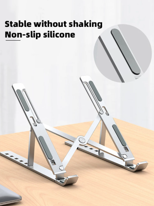 DATA%20FROG%20Laptop%20Stand%20Aluminum%20For%20Desk%20Adjustable%20Ergonomic%20Notebook%20Holder%20Bracket%20Foldable%20Portable%20Mount%20For%20Laptops%20-%20Image%203