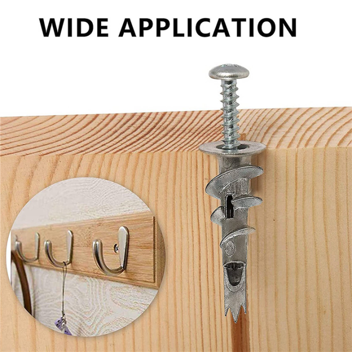 160%20Pcs%20Metal%20Self%20Drive%20Anchor%20Plasterboard%20Dowels%20with%20Screws%204.5%20x%2035mm%20for%20Single-Layer%20and%20Double-Clad%20Plasterboar%20-%20Image%205