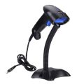 2D Handheld Wired Barcode Scanner With Stand USB 1D / 2D QR Code & Barcode Reader YHD 1100D. 