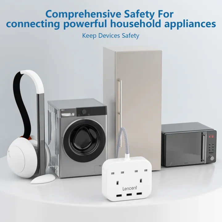 LENCENT%20Mini%20Extension%20Lead%20with%203%20USB%20Port,%202%20Way%20Outlets%20Power%20Strip%20with%203%20USB%20Slots,%20Multi%20Plug%20Power%20Extension%20with%201.8M%20Braided%20Extension%20cord%20for%20Home%20Office%20Travel%20(13A%203250W)%20-%20Image%205