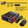 【The Timber Loft】LED Digital Temperature Humidity Controller Thermostat Humidistat Thermoregulator Incubator Heating Cooling Switch 12V 24V 220V. 
