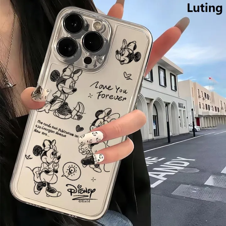 Luting2025%20Face%20R%20XSMaax%20X%20Mouse%20Phone%20Case%20for%20Cartoon%20Mickey%20Mouse%20Minnie%20Mouse%20on%20iPhone%2016%2015%2014%2013%2012%2011%20Mini%20Pro%20Mx%207%208%20Plus%20Clear%20Soft%20TPU%20Back%20-%20Image%204