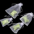 25/50PCS Wedding Jewelry Packing Party Supply Drawstring Pocket Organza Gauze Sachet Gift Bags White Pouches. 