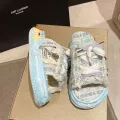 Summer Women Graffiti Slippers Sandals Platform Shoes Mules Flip Flops Street Clogs Flat 2023 New Sweet Casual Shoes For Female. 