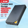 New style SSK Portable External SSD HDD NAS Storage Wireless Wi-Fi Hotspot Cloud Smart Storage Support Auto-Backup for 1TB 2TB SSD HDD. 