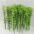 10pcs Plastic Miniature Bamboo Tree Artificial Small Sand Table Model Reusable Simulation Green Plants Garden. 