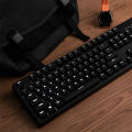 AJAZZ Mechanical Keyboard Professional Gaming Keyboard Blue Switch Wired White Backlit Keyboard Brown Switch (Black). 