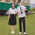 Taiwan Normal University Secondary School Uniform jk Uniform Long Sleeve Shirt College Style Sports Meeting Business Attire High School Spring and Summer Short Sleeve. 