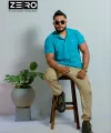 ZERO - Gents Collar Polo T-Shirt - Damro Green. 