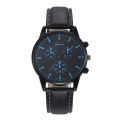 Qingwen  Fashion Geneva Watch Business Fake Three-Eye Men's Watch Shell. 
