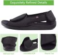 【BestGO】Men's Open Toe Edema Slippers Extra Wide Width Adjustable Sandals Diabetic Shoes for Swollen Feet Elderly Father Husband. 