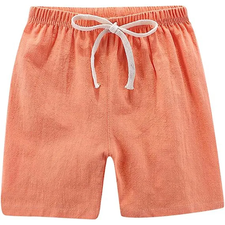 Yfashion%20Summer%20Kids%20Cotton%20Shorts%20Casual%20Loose%20Solid%20Color%20Short%20Pants%20For%20Boys%20Girls%203-8%20Years%20Old%20-%20Image%204