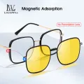 LouisWill 3 In 1 Sunglasses Men Polarized Sunglasses Night Vision Eyewear Upgraded Foldable Lens Magnetic Sun Glasses Frame Spectacles Unisex Anti-UV Spectacles Fashion Eyeglass Outdoor Travel Sports Running Hiking. 