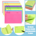 50Sheets Lined Sticky Note Self-Stick Note Pads Memo Pads for Planner Reminder Studying. 