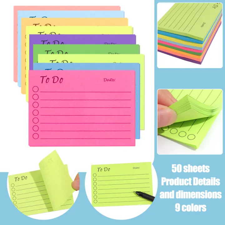 50Sheets%20Lined%20Sticky%20Note%20Self-Stick%20Note%20Pads%20Memo%20Pads%20for%20Planner%20Reminder%20Studying%20-%20Image%203