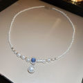 French high-end pearl necklace is fashionable and simple commuting versatile clavicle chain, niche design sense creative necklace women. 